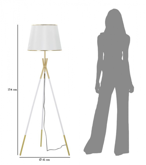 Lampa de podea Triply, Cm Ø 61X154 [6]