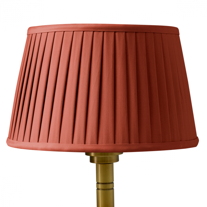 Lampă de podea Tryon, finisaj din alamă cu aspect vintage, include abajur portocaliu [4]