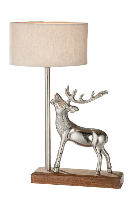 Lampa Deer, aluminiu, argintiu, 30x45x10 cm