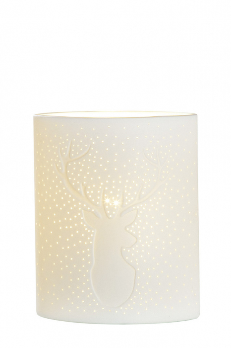 Lampa, DEER, Portelan, Alb, 9.5X16X20 cm [2]