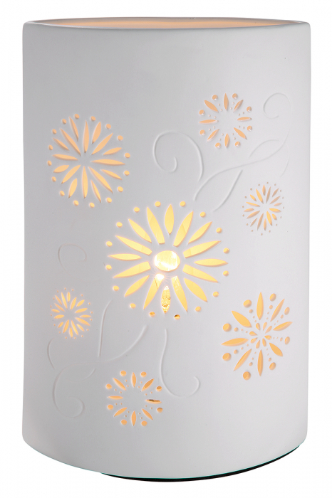 Lampa ELLIPSE FLORALE, portelan, 18 x 10 x 28 cm GILDE imagine noua 2022
