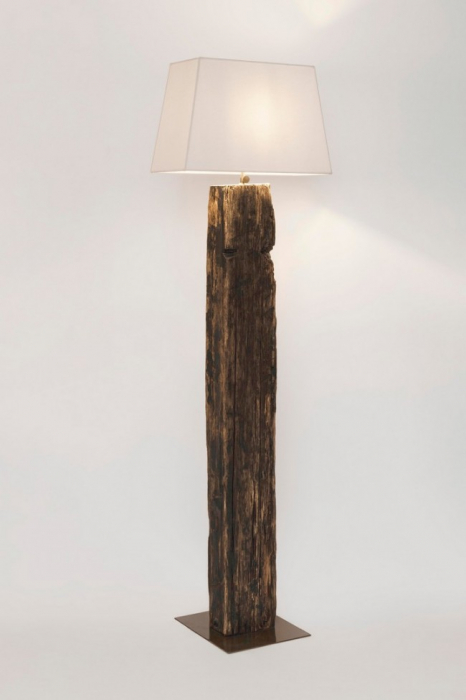 Lampa HUGO, lemn, maro, 45x30x155cm [4]