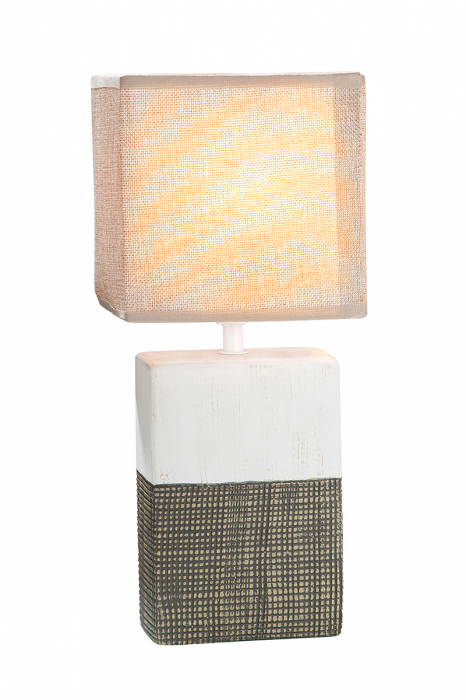 Lampa Marmoria Quader, ceramica, bej maro, 6,5x18x12 cm