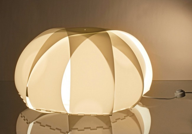 Lampa podea TERRA ELLISSE,  polipropilena, alb, 65x39cm [2]