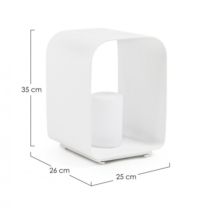 Lampa Ridley cu led, Aluminiu, Alb, 25x26x35 cm [2]