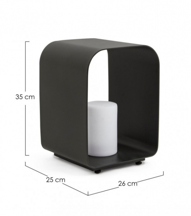 Lampa Ridley cu led, Aluminiu, Negru, 25x26x35 cm [2]