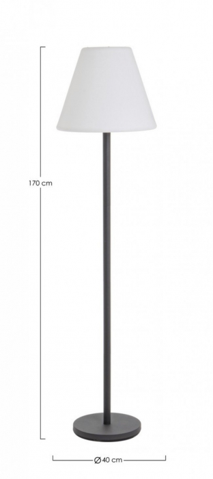 Lampa solara cu picior Speaker, Otel/Plastic, Negru/Alb, 40x170 cm [2]