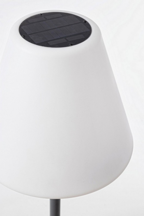 Lampa solara cu picior Speaker, Otel/Plastic, Negru/Alb, 40x170 cm [3]
