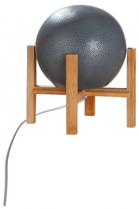 Lampa, SPARKLE STARS, Portelan/Wood, Gri, 24 cm [3]