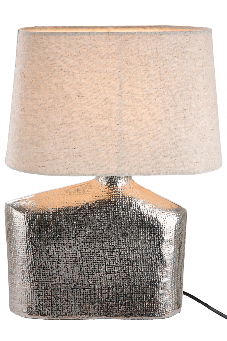 Lampa Veladora, aluminiu, crem argintiu, 25x6x28 cm