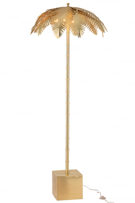 Lampadar Coconut Leaves, Metal/Fier, Auriu, 77x77x133 cm [2]