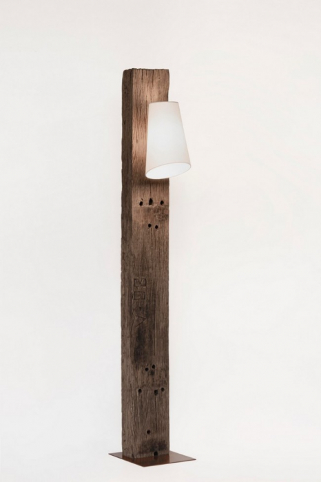 Lampadar COCOON, lemn, maro, 30x35x200cm [3]
