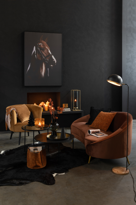 Lampadar Evy, Metal/Fier, Negru, 26x26x130 cm [8]