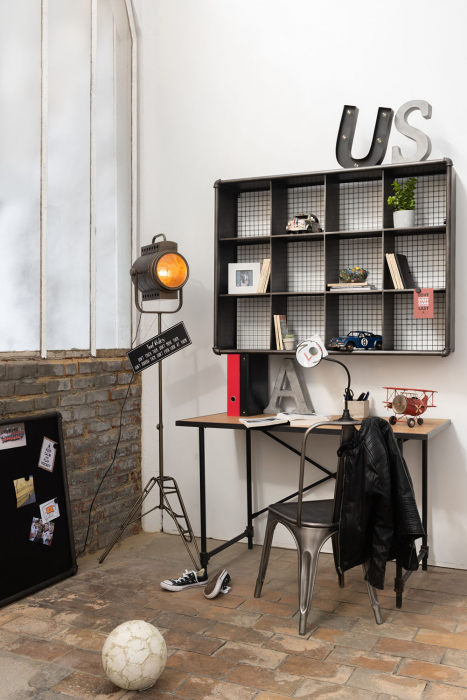 Lampadar Film, Metal/Fier, Negru, 60x50x170 cm [4]