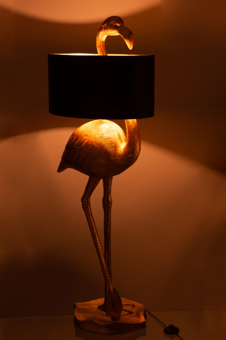 Lampadar Flamingo, Rasina, Negru/Auriu, 55x41x139 cm [3]