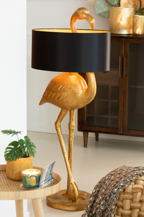 Lampadar Flamingo, Rasina, Negru/Auriu, 55x41x139 cm [4]