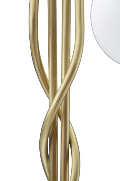 Lampadar Glam, fier/sticla, alb/auriu, 54X176 cm [6]