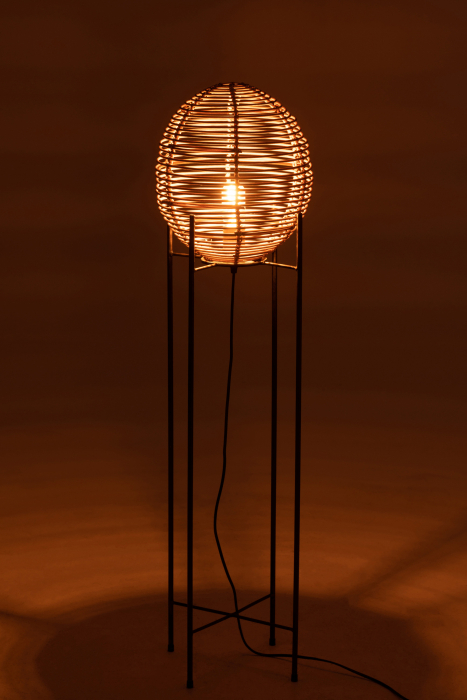Lampadar Lamp On Frame, Rattan/Bambus, Natural, 32x32x120 cm [3]