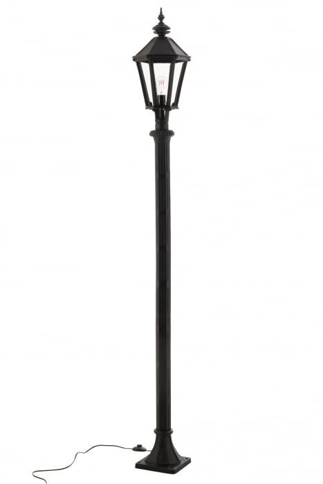 Lampadar Pole pentru exterior, Metal Fier, Negru, 26x26x210 cm Jolipa imagine noua elgreco.ro
