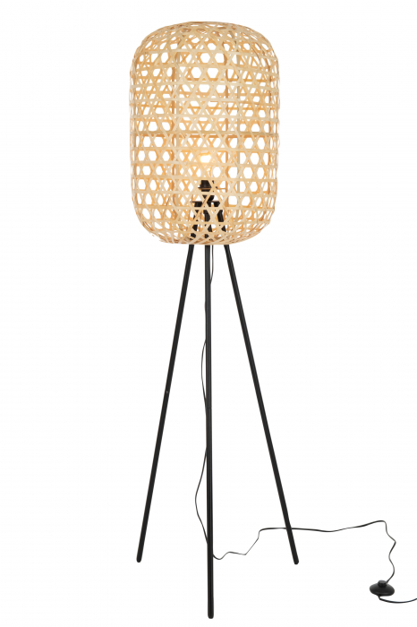 Lampadar Round, Metal/Fier, Natural, 48x42x160 cm [2]