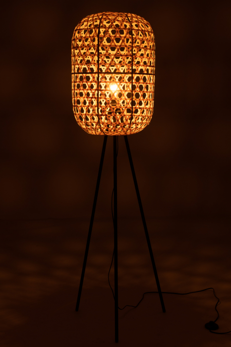 Lampadar Round, Metal/Fier, Natural, 48x42x160 cm [3]