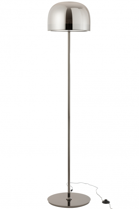 Lampadar Topja, Sticla, Argintiu, 38x38x171 cm
