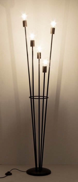 Lampadar Torch, Metal, Negru, 34x30x155 [3]