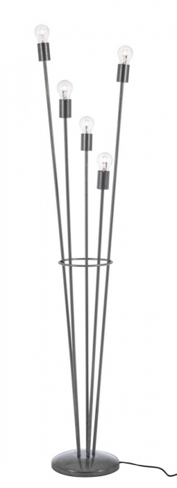 Lampadar Torch, Otel, Gri, 34x30x155 cm