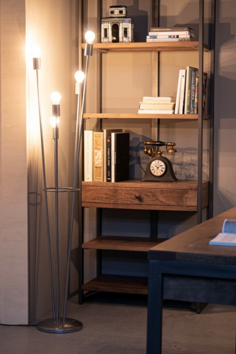 Lampadar Torch, Otel, Gri, 34x30x155 cm [3]
