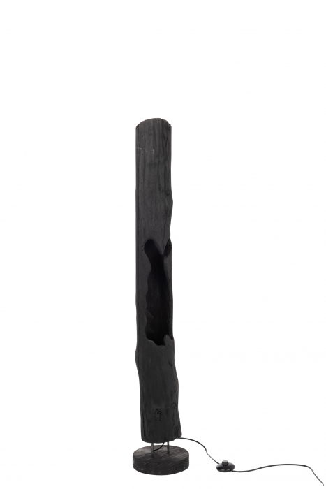 Lampadar Trunk Paul, Lemn, Negru, 21x21x130 cm Jolipa