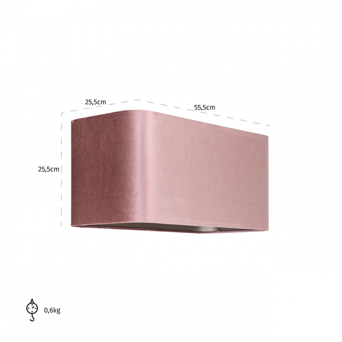 Abajur  Old rose rectangular  [4]