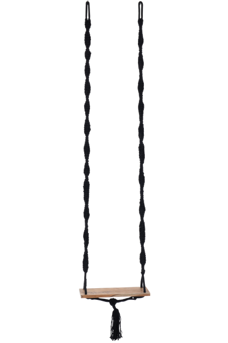 Leagăn, bumbac/lemn, Negru [1]