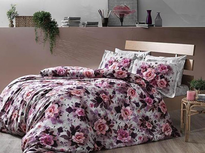 Lenjerie King Size Octavia, Bumbac satinat, Multicolor Linens