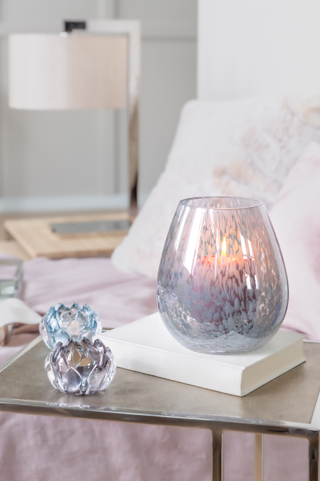 LOTTA, Suport de tea lights din sticlă, gri, h.5 cm, d.8,5 cm [9]