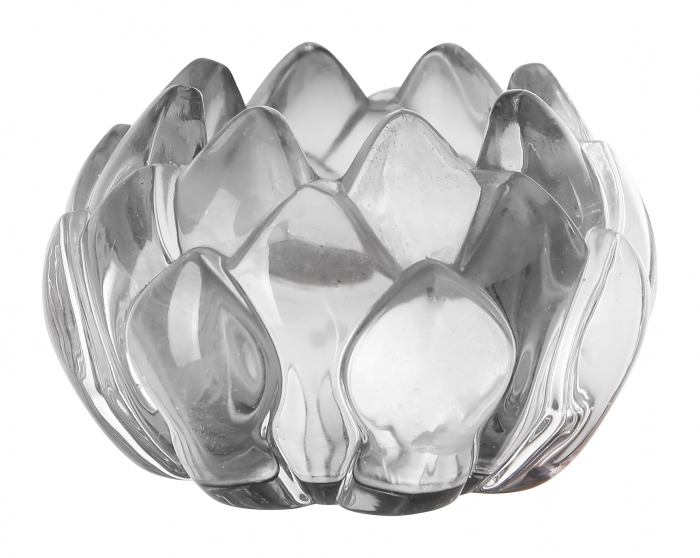 LOTTA, Suport de tea lights din sticlă, gri, h.5 cm, d.8,5 cm [4]