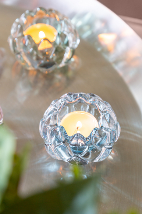 LOTTA, Suport de tea lights din sticlă, menta, h.5 cm, d.8,5 cm [6]