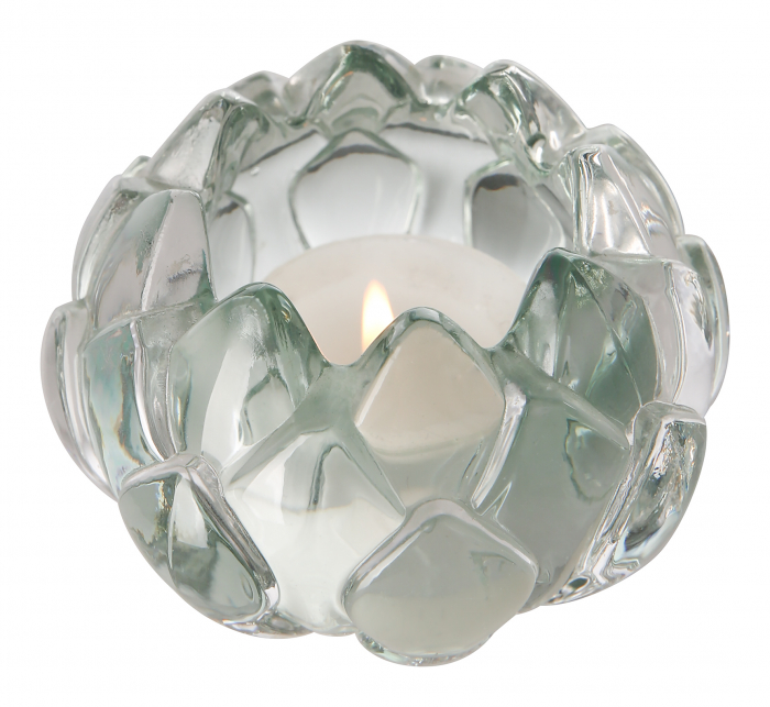 LOTTA, Suport de tea lights din sticlă, menta, h.5 cm, d.8,5 cm [3]