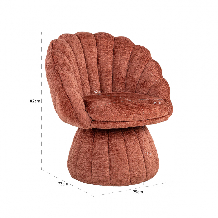Fotoliu Blossom (Fusion 92 Blush), Dims: 82.0 x 75.0 x 73.0 cm [5]