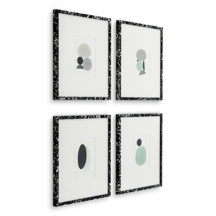 Lucrări de artă tiparite de Valentina Ravagni set de 4, Dims: W. 53 | D. 3 | H. 59 | per frame (CM) [7]