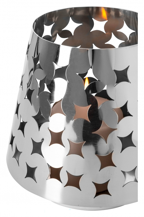 LUMA, Suport lumânare, romb, inox, d.19, h.19 cm [3]