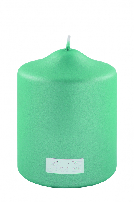 Lumanare Candle, Parafina, Turcoaz, 10x8 cm