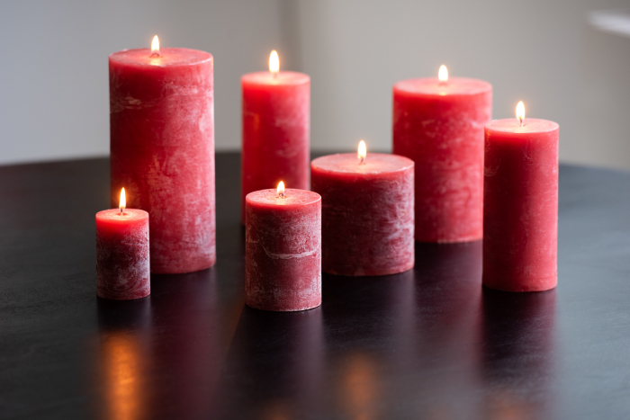 Lumanare, Ceara, Bordeaux, 10x10x20 cm [1]