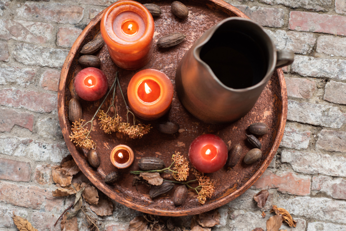 Lumanare, Ceara, Maro, 7x7x15 [4]