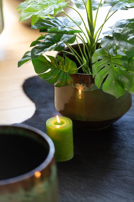 Lumanare, Ceara, Verde, 10x10x15 cm [1]