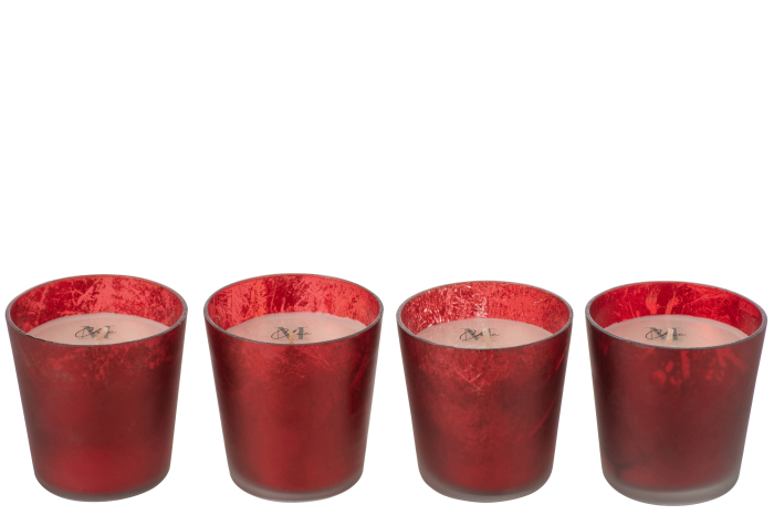 Lumânare parfumata Set 4 Deluxe Rosu-21H [2]