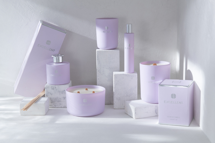 Lumanare parfumata, Sticla, Mov, 13.5x13.7x8.8 [3]