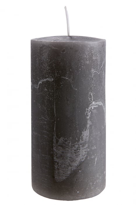 Lumanare Pillar, ceara, gri, 12×6 cm GILDE