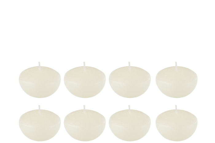 Lumânare plutitoare, Set 8, Alba S-4H [1]