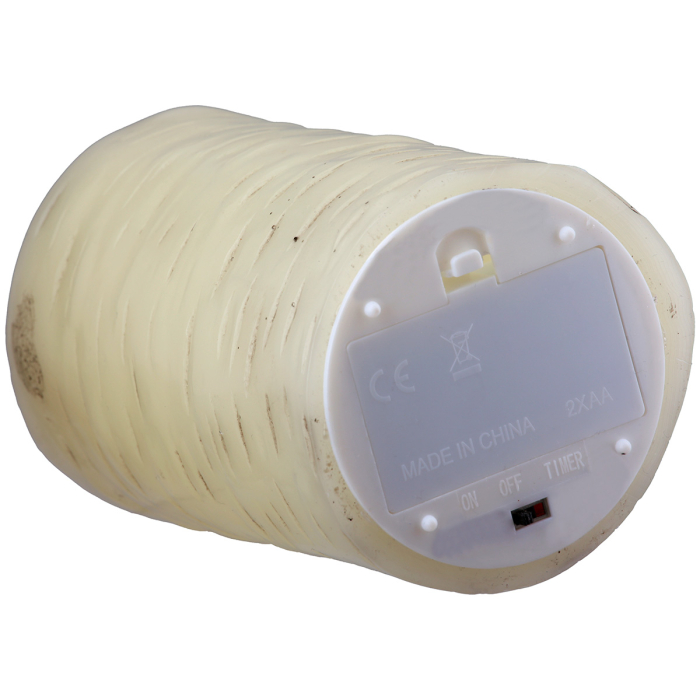Lumanare tip pilon (LED), „Birke”, Ceara, alba, PU 6, H 12,5 cm, A. 8 cm [2]