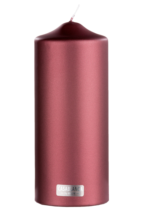 Lumanare tip pilon, „Metalica”, Ceara, rosu inchis, PU 6, H 20 cm, A. 8 cm [2]